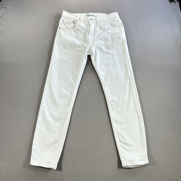 Zara Women's Jeans Size 30 White Skinny Denim - Picture 1 of 7